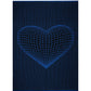Matrix Blue Heart Blanket